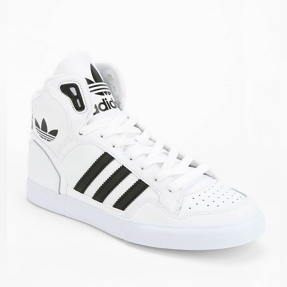 NEW Adidas Original Extaball Leather High Top Sneakers  Size 7 - Picture 1 of 6